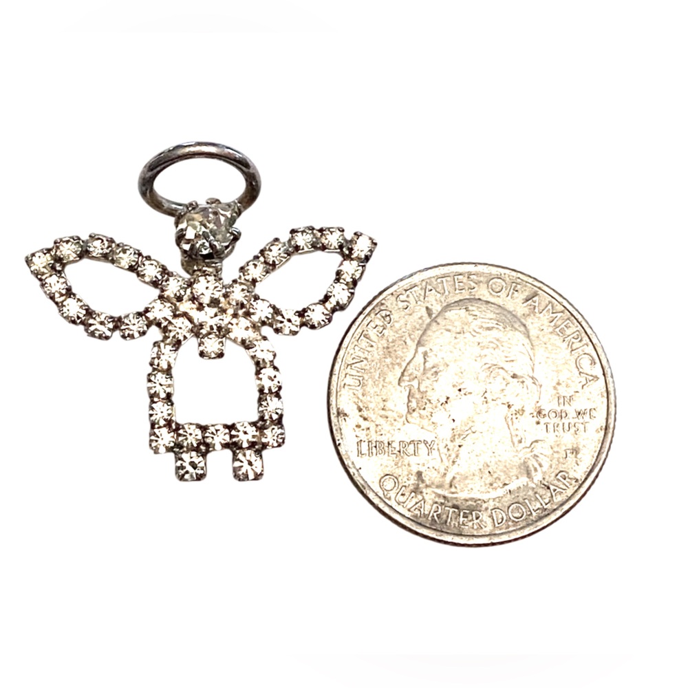 Angel Pin Rhinestone Silver - Picture 2 of 2